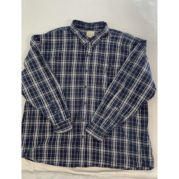 Blue Mountain Shirt Size 3XL Black Gray Button Up Long Sleeve Button Down Collar - Picture 1 of 6